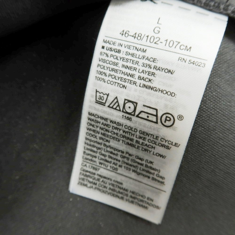 【中古】【未使用】バナナリパブリック Banana Republic ポリエステルレーヨン ダンボールニット ハーフジップ パーカー グレー【 L 】【 状態ランクS 】【 メンズ 】