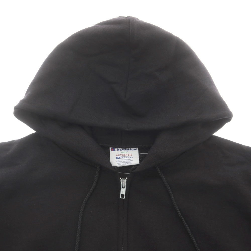 【中古】チャンピオン Champion コットンポリエステル ジップアップ パーカー ブラック【 M 】【 状態ランクA 】【 メンズ 】