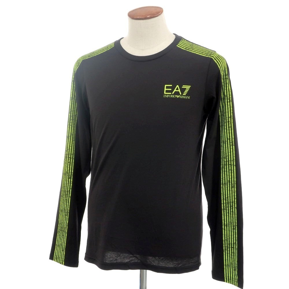 【中古】【未使用】エンポリオ アルマーニ EMPORIO ARMANI コットン クルーネック 長袖Tシャツ ブラック【 M 】【 状態ランクS 】【 メンズ 】