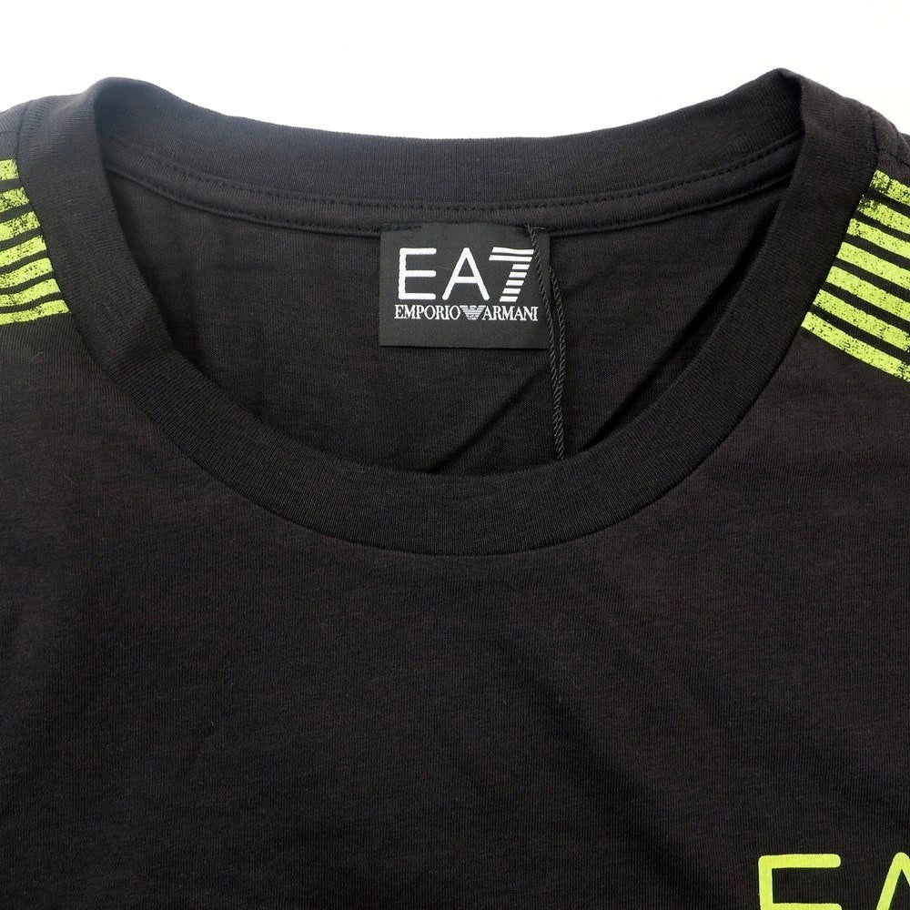 【中古】【未使用】エンポリオ アルマーニ EMPORIO ARMANI コットン クルーネック 長袖Tシャツ ブラック【 M 】【 状態ランクS 】【 メンズ 】