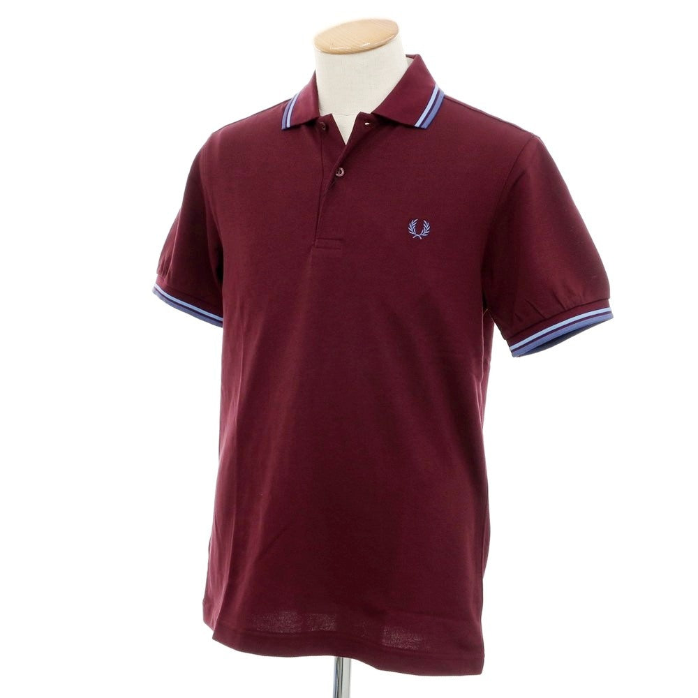 【中古】【未使用】フレッドペリー FRED PERRY コットン 鹿の子 半袖ポロシャツ ワイン【 S 】【 状態ランクS 】【 メンズ 】