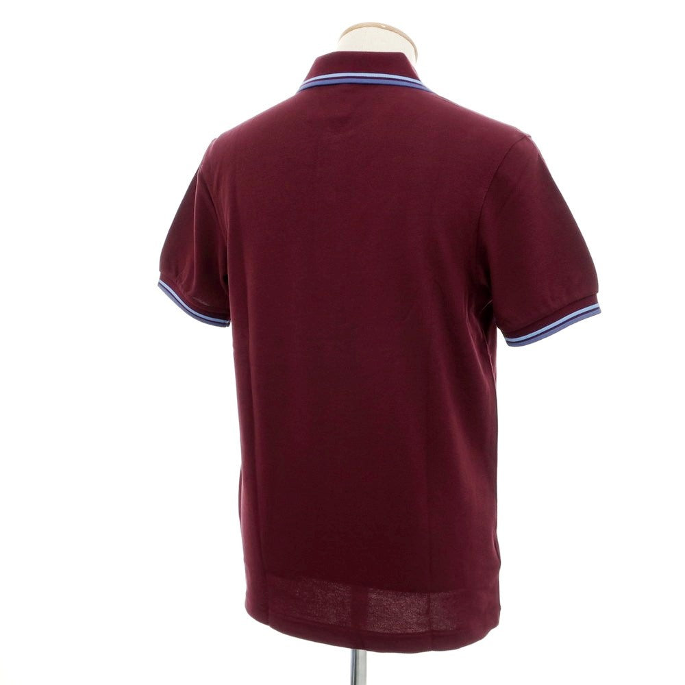 【中古】【未使用】フレッドペリー FRED PERRY コットン 鹿の子 半袖ポロシャツ ワイン【 S 】【 状態ランクS 】【 メンズ 】