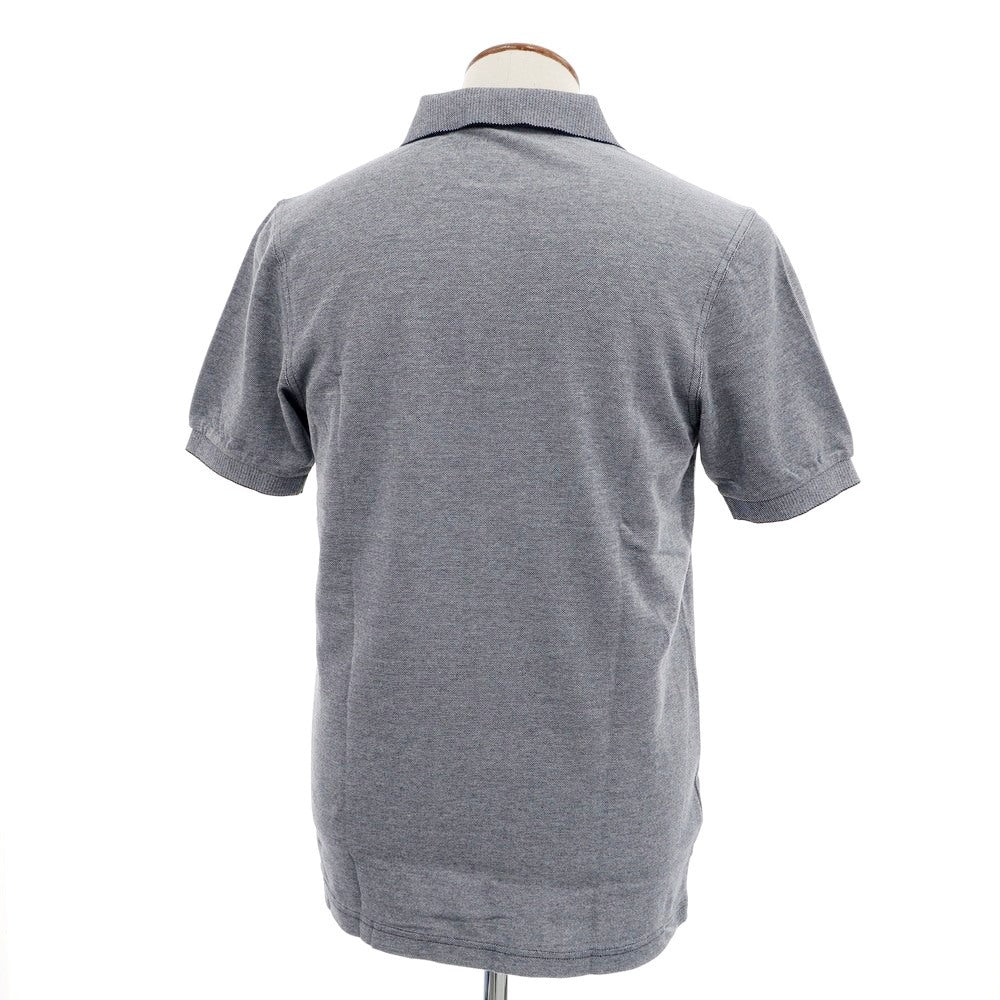 【中古】【未使用】フレッドペリー FRED PERRY コットン 鹿の子 半袖ポロシャツ ネイビーxホワイト【 M 】【 状態ランクS 】【 メンズ 】