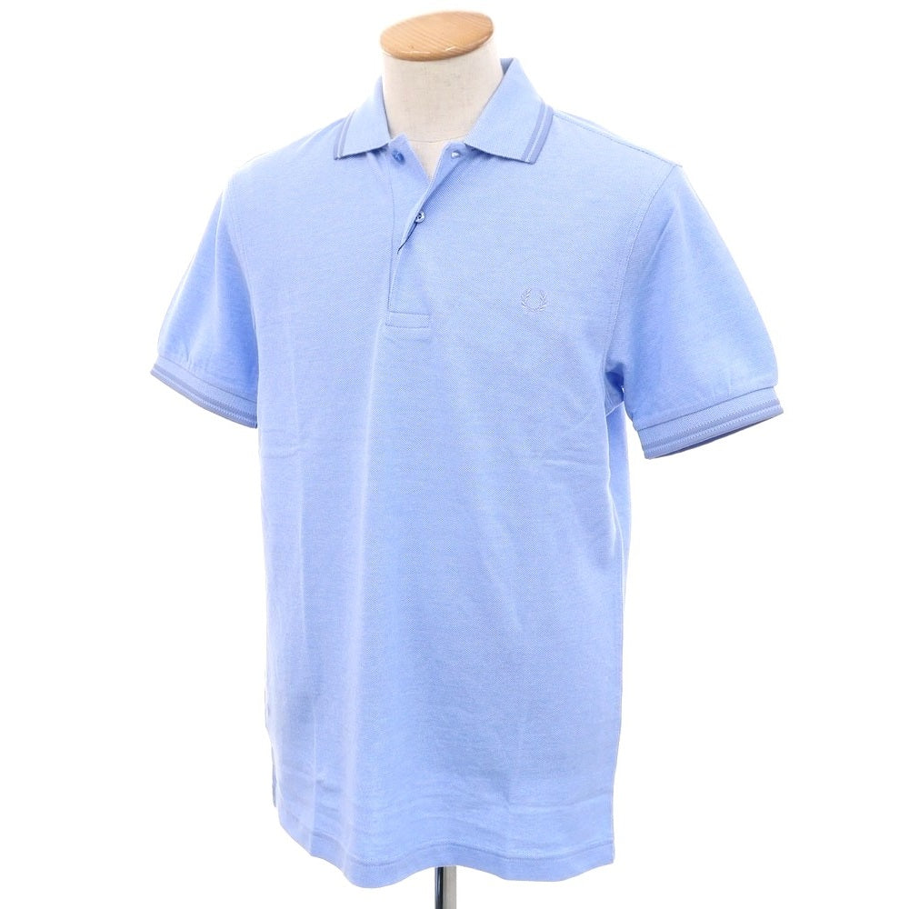 【中古】【未使用】フレッドペリー FRED PERRY コットン 鹿の子 半袖ポロシャツ ライトブルー【 S 】【 状態ランクS 】【 メンズ 】