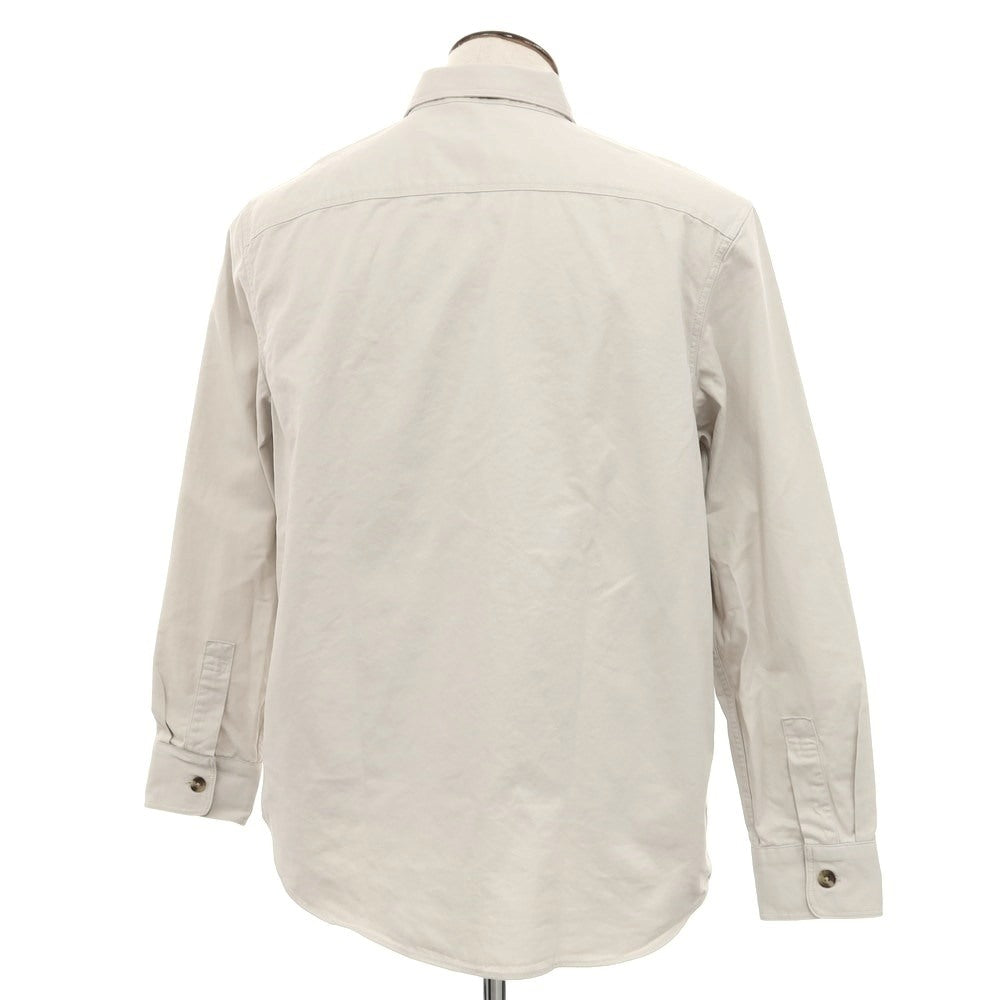 【中古】【未使用】バナナリパブリック Banana Republic コットン カジュアルシャツ グレージュ【 L 】【 状態ランクS 】【 メンズ 】