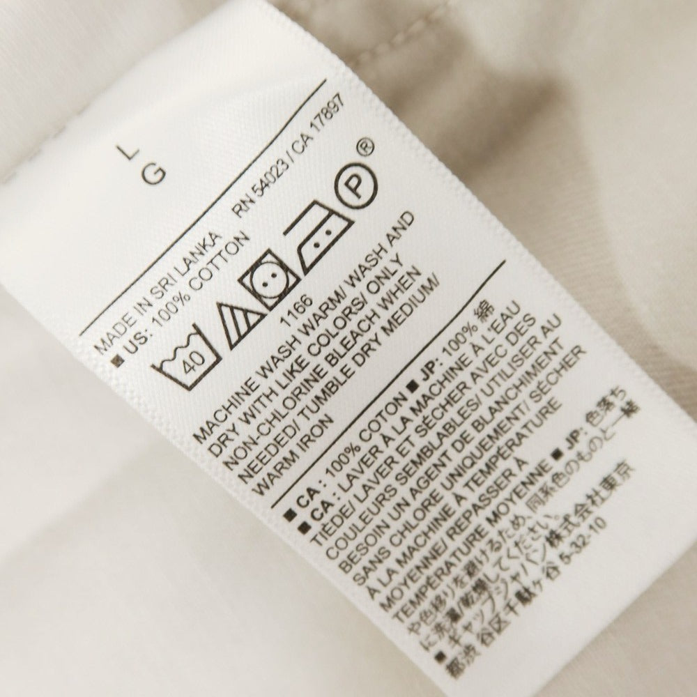 【中古】【未使用】バナナリパブリック Banana Republic コットン カジュアルシャツ グレージュ【 L 】【 状態ランクS 】【 メンズ 】