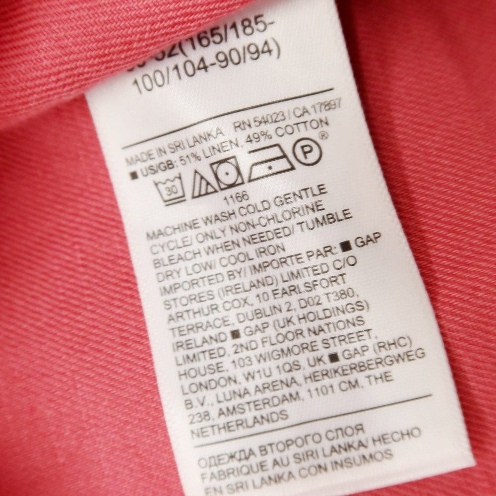 【SALE30%OFF/返品不可】【中古】【未使用】バナナリパブリック Banana Republic リネンコットン カジュアルシャツ ダークピンク【 L 】【 状態ランクS 】【 メンズ 】