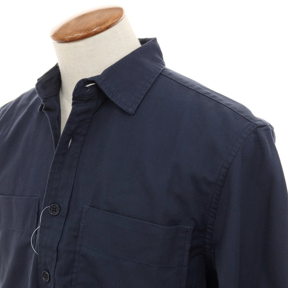 【中古】【未使用】バナナリパブリック Banana Republic コットンリヨセル カジュアルシャツ ネイビー【 M 】【 状態ランクS 】【 メンズ 】