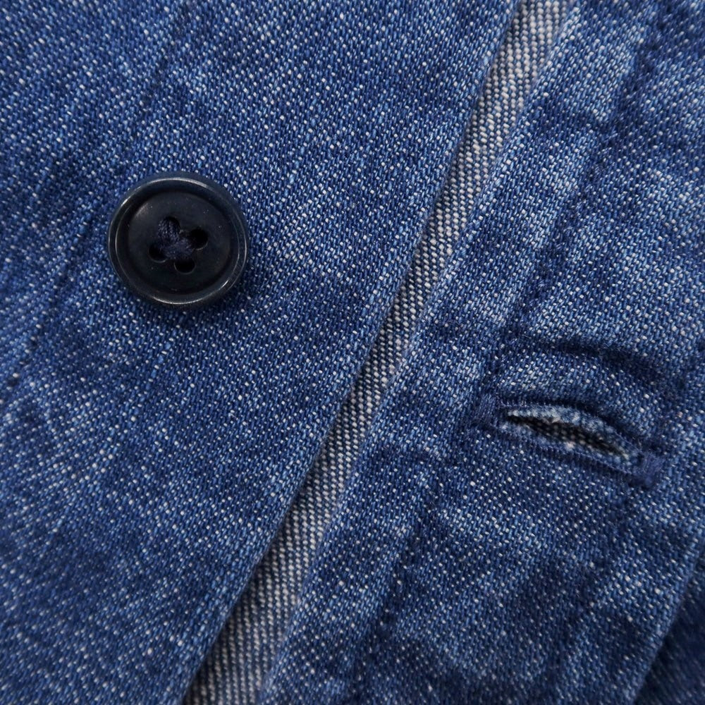 【中古】【未使用】バナナリパブリック Banana Republic コットン デニム ボタンダウン カジュアルシャツ ネイビー【 L 】【 状態ランクS 】【 メンズ 】