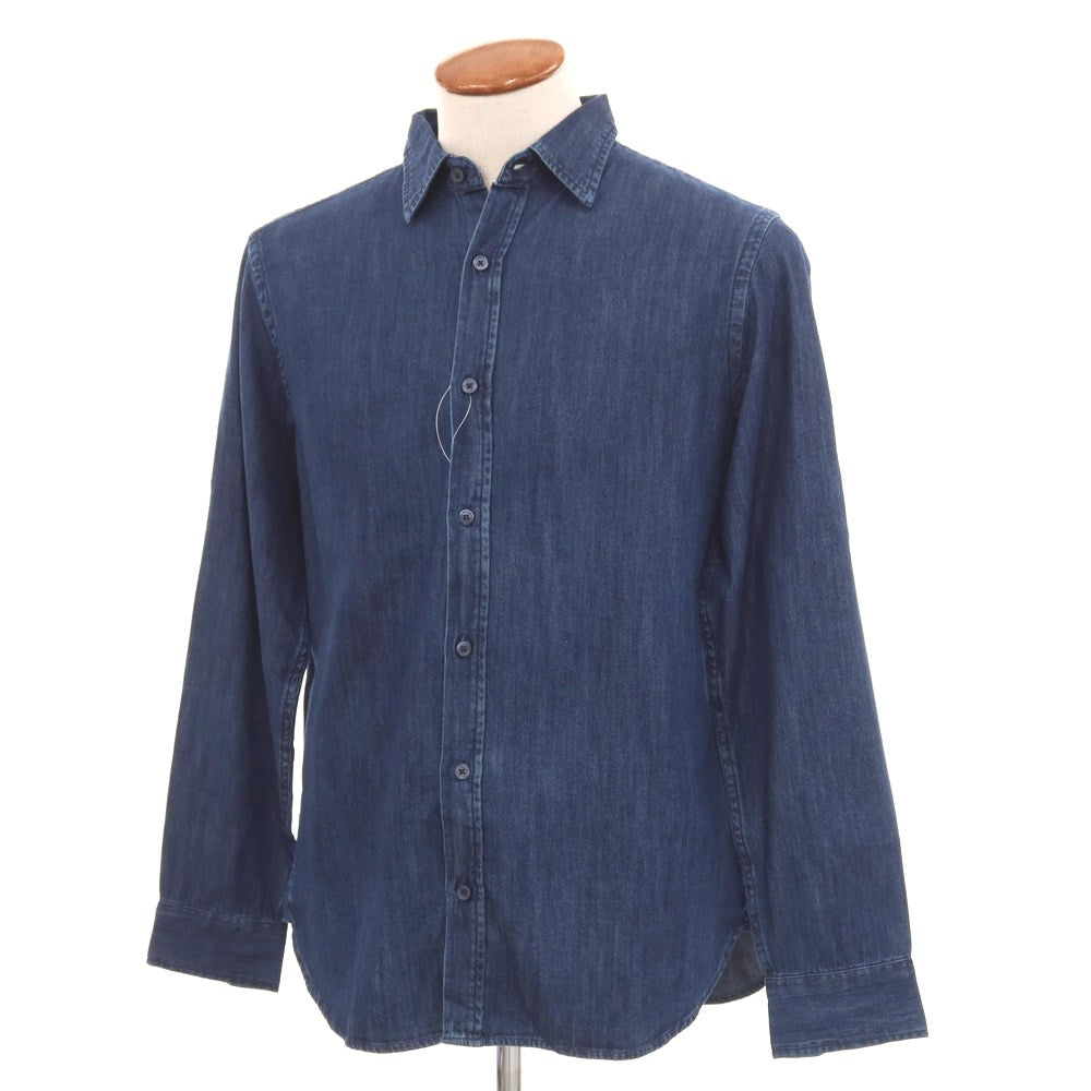 【中古】【未使用】バナナリパブリック Banana Republic コットン カジュアルシャツ ネイビー【 M 】【 状態ランクS 】【 メンズ 】