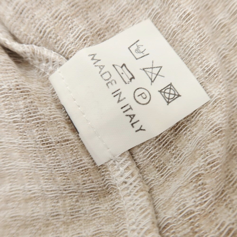 【中古】【未使用】イレブンティ eleventy コットン ギンガムチェック ボタンダウン カジュアルシャツ ベージュ【 L 】【 状態ランクS 】【 メンズ 】