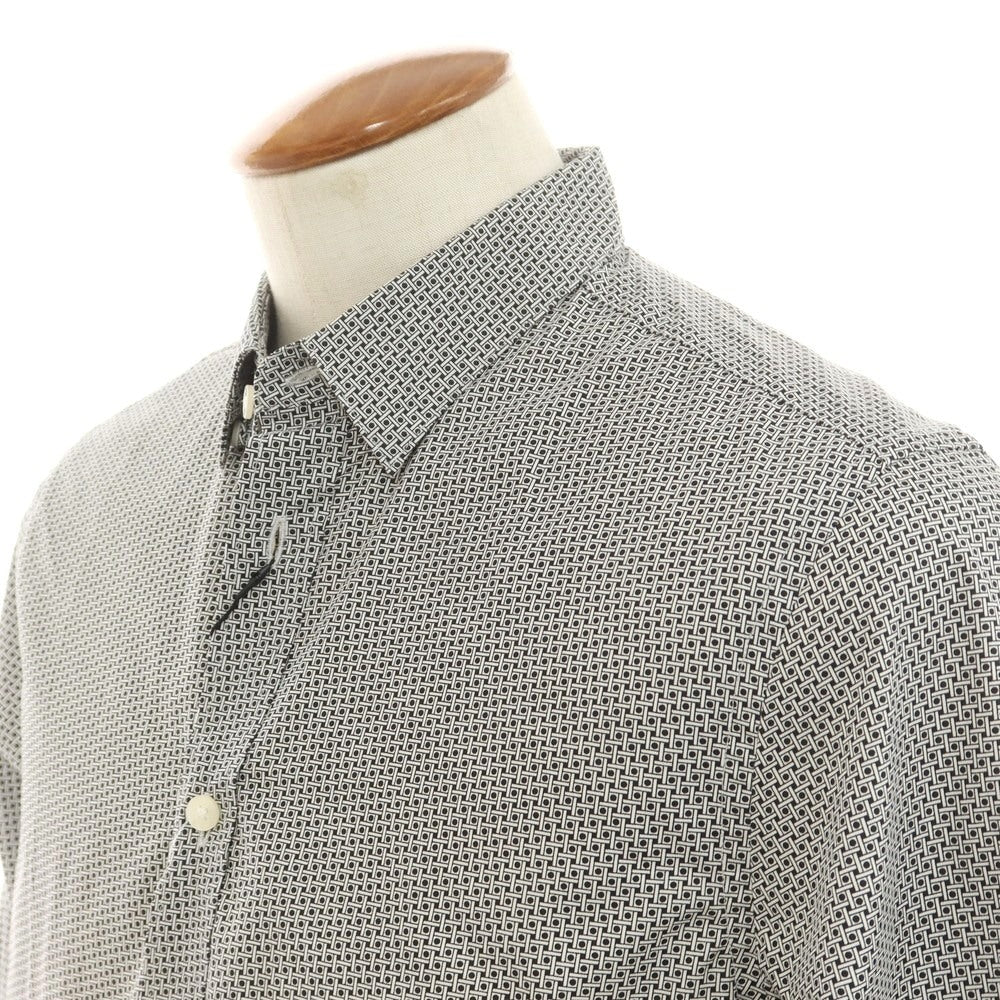 【中古】【未使用】ベンシャーマン Ben Sherman コットン 隠しボタンダウン カジュアルシャツ ブラックxホワイト【 M 】【 状態ランクS 】【 メンズ 】