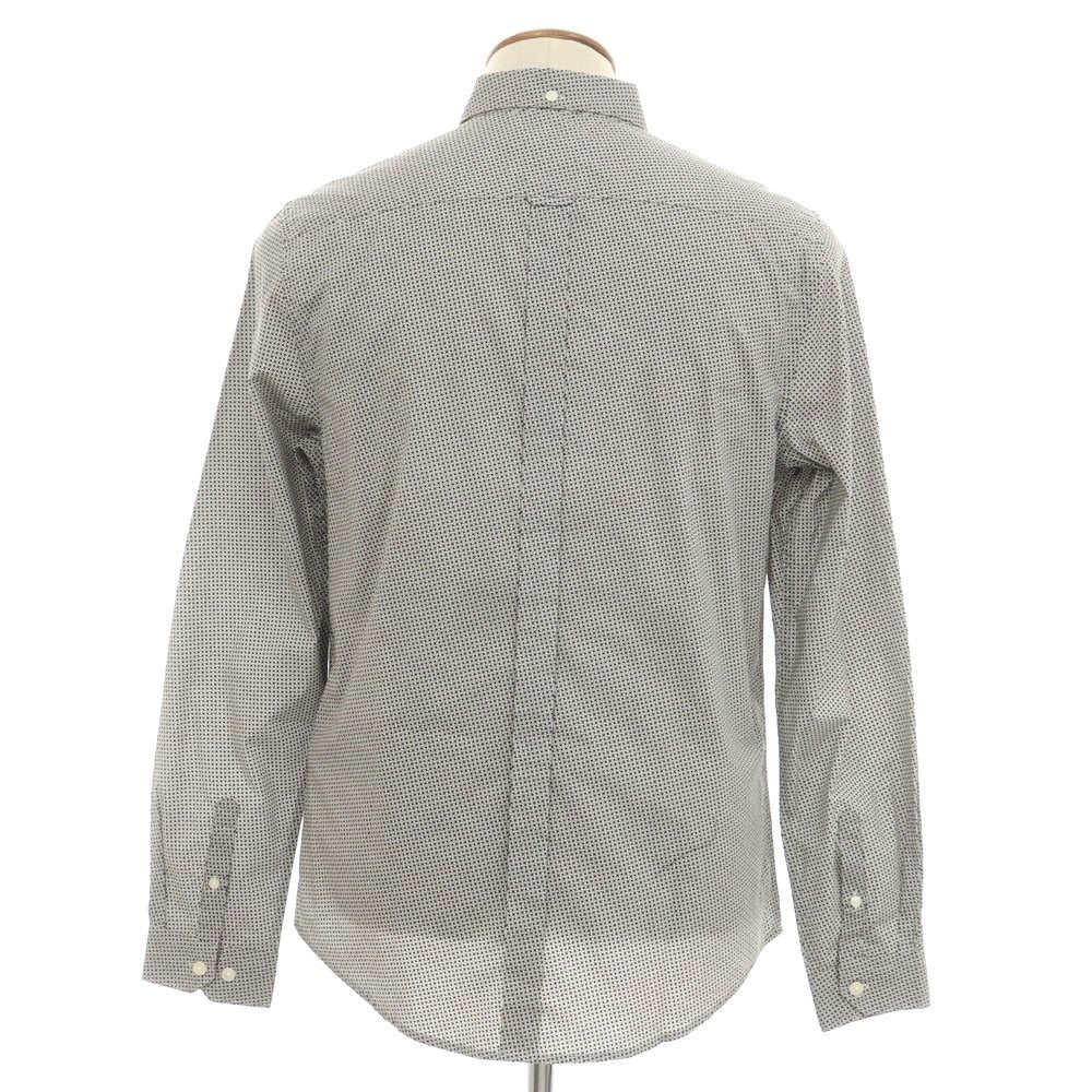 【中古】【未使用】ベンシャーマン Ben Sherman コットン 隠しボタンダウン カジュアルシャツ ブラックxホワイト【 M 】【 状態ランクS 】【 メンズ 】