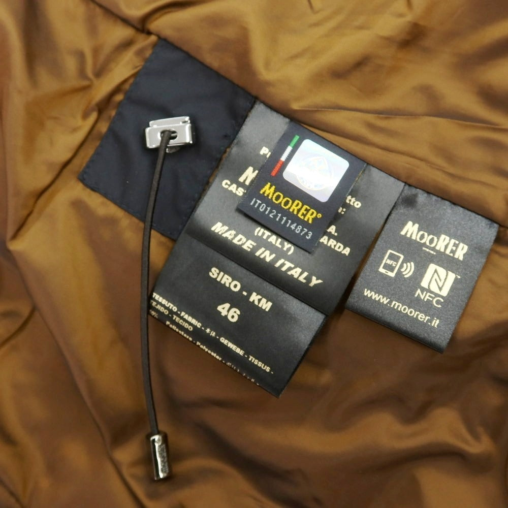 【中古】ムーレー MOORER ポリエステル SIRO-KM ファー ダウンジャケット ネイビー【 46 】【 状態ランクB 】【 メンズ 】