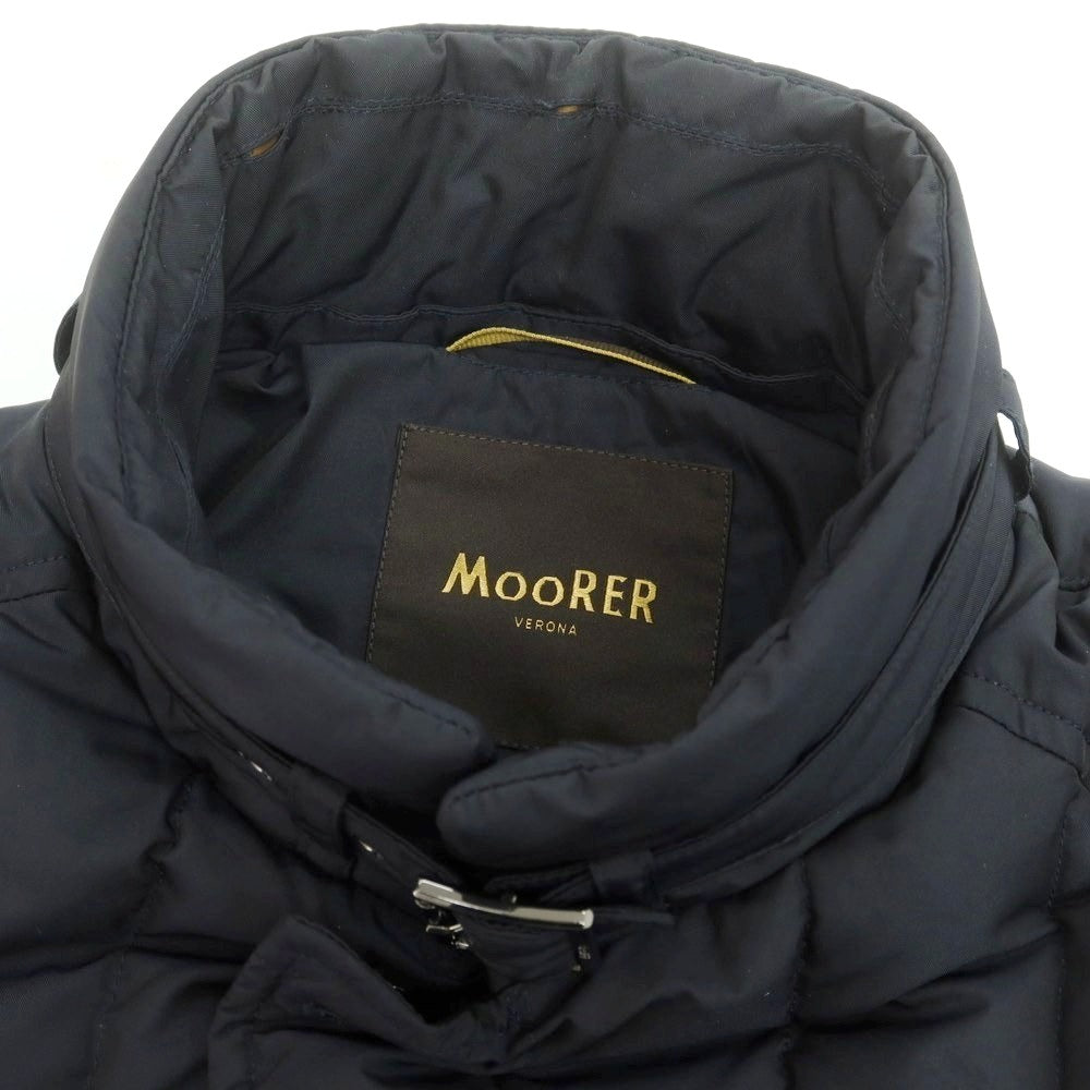 【中古】ムーレー MOORER ポリエステル SIRO-KM ファー ダウンジャケット ネイビー【 46 】【 状態ランクB 】【 メンズ 】