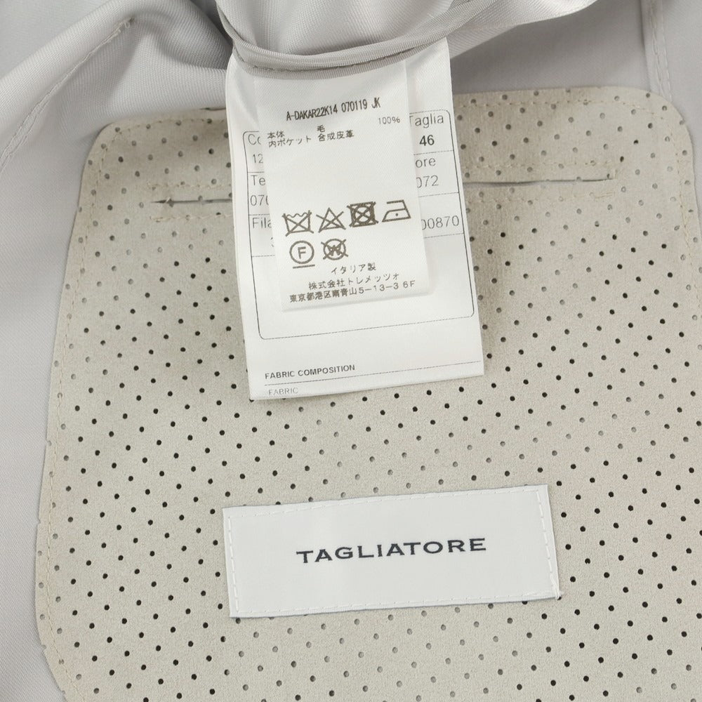 【中古】タリアトーレ TAGLIATORE ウール 2つボタンスーツ アイスグレー【 46 】【 状態ランクA 】【 メンズ 】