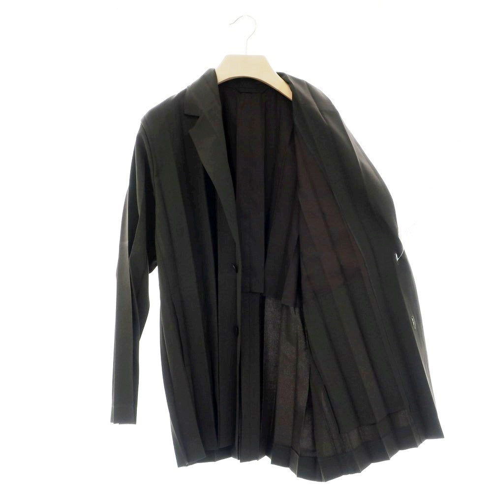 【中古】オム プリッセ イッセイミヤケ HOMME PLISSE ISSEY MIYAKE 2025年春夏 プリーツ加工 2B カジュアルジャケット ダークブラウン【 表記なし(L位) 】【 状態ランクA 】【 メンズ 】