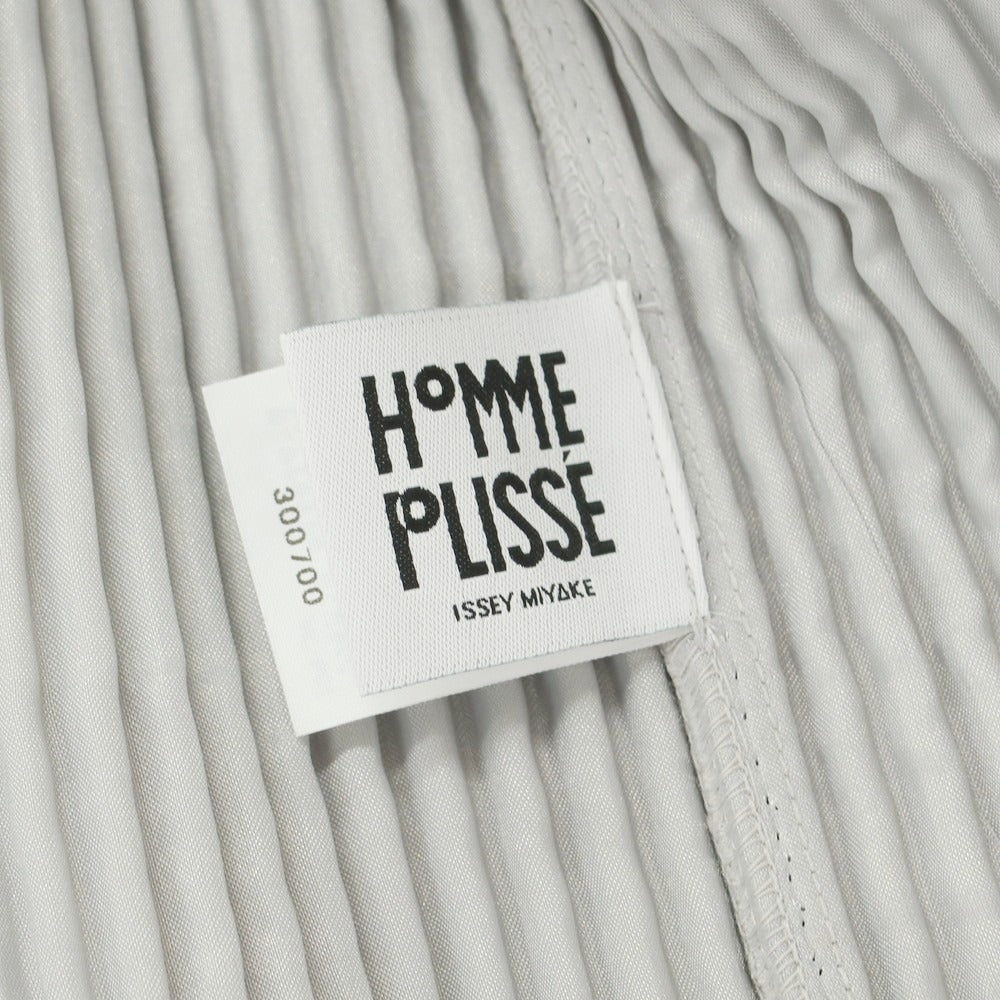 【中古】オム プリッセ イッセイミヤケ HOMME PLISSE ISSEY MIYAKE プリーツ加工 ジャケット ライトグレー【 1 】【 状態ランクA 】【 メンズ 】