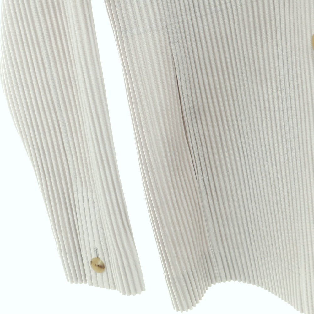 【中古】オム プリッセ イッセイミヤケ HOMME PLISSE ISSEY MIYAKE プリーツ加工 カジュアルジャケット ライトグレー【 1 】【 状態ランクA 】【 メンズ 】