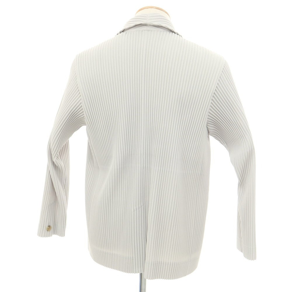 【中古】オム プリッセ イッセイミヤケ HOMME PLISSE ISSEY MIYAKE プリーツ加工 カジュアルジャケット ライトグレー【 1 】【 状態ランクA 】【 メンズ 】