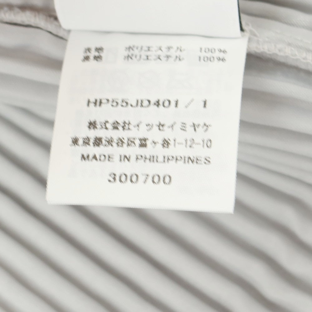 【中古】オム プリッセ イッセイミヤケ HOMME PLISSE ISSEY MIYAKE プリーツ加工 カジュアルジャケット ライトグレー【 1 】【 状態ランクA 】【 メンズ 】