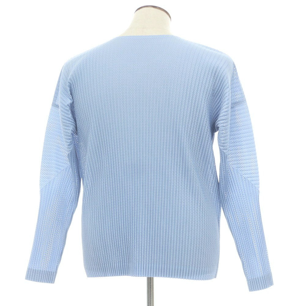 【中古】オム プリッセ イッセイミヤケ HOMME PLISSE ISSEY MIYAKE 2025年春夏 プリーツ 長袖 カットソー ライトブルー【 表記なし(L位) 】【 状態ランクA 】【 メンズ 】