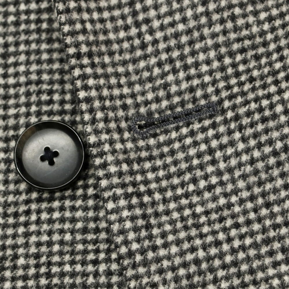 【中古】シップス SHIPS ウールカシミヤ ハウンドトゥース チェスターフィールドコート ブラックxホワイト【 M 】【 状態ランクB 】【 メンズ 】