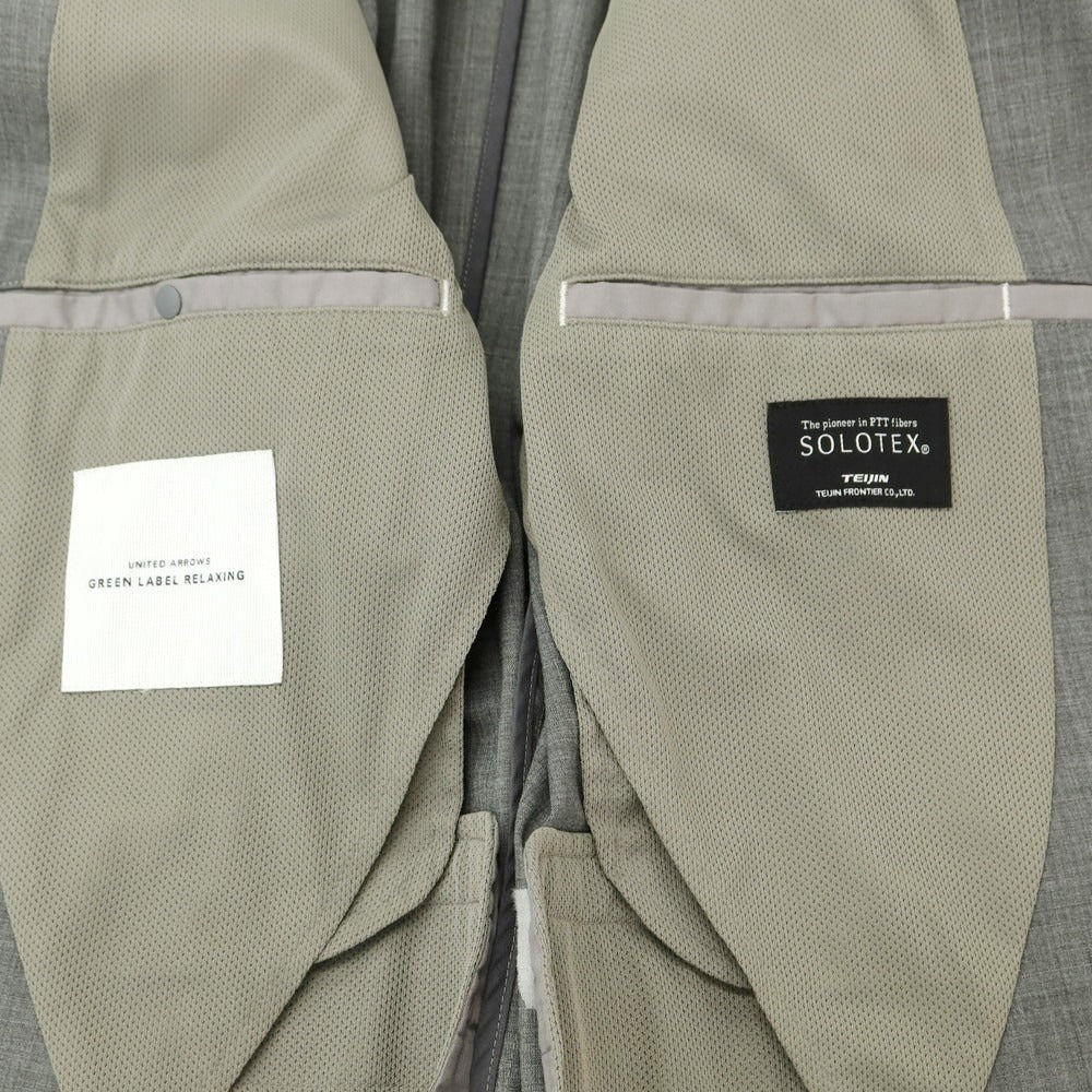 【中古】グリーンレーベルリラクシング green label relaxing SOLOTEX ウールポリエステル テーラードジャケット グレー【 S 】【 状態ランクB 】【 メンズ 】