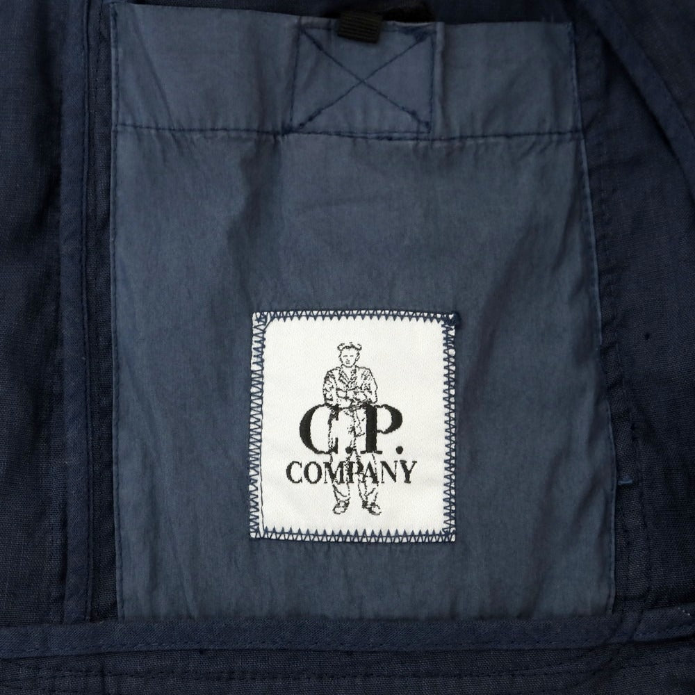 【中古】シーピーカンパニー C.P.Company ストレッチリネンコットン ジャケット ネイビー【 44 】【 状態ランクC 】【 メンズ 】