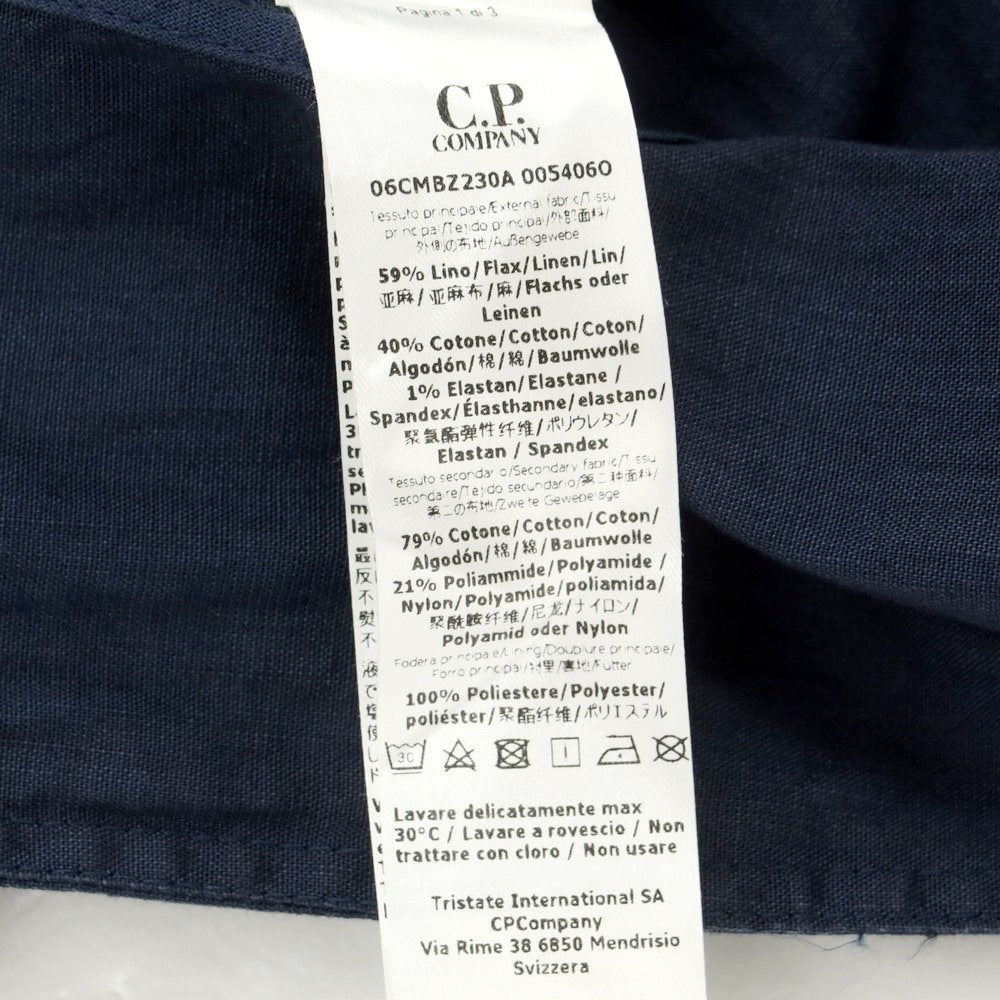【中古】シーピーカンパニー C.P.Company ストレッチリネンコットン ジャケット ネイビー【 44 】【 状態ランクC 】【 メンズ 】