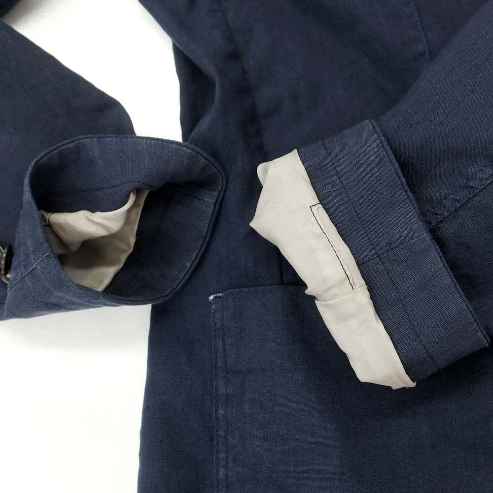 【中古】シーピーカンパニー C.P.Company ストレッチリネンコットン ジャケット ネイビー【 44 】【 状態ランクC 】【 メンズ 】