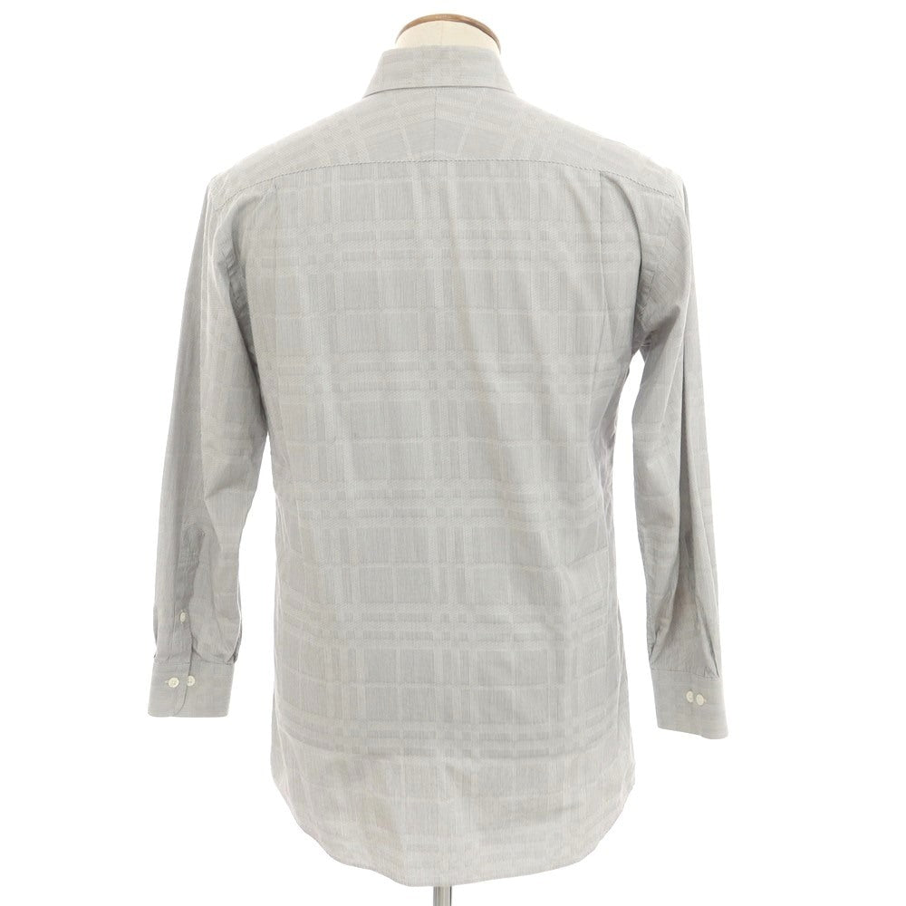 【中古】バーバリーロンドン BURBERRY LONDON コットン チェック レギュラーカラー カジュアルシャツ グレー【 M 】【 状態ランクC 】【 メンズ 】