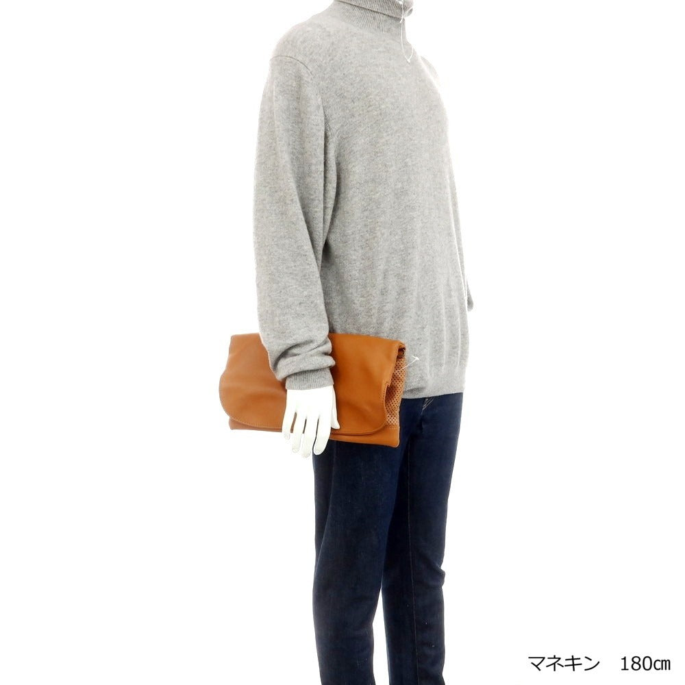 【中古】ナノユニバース nano universe クラッチバッグ ブラウン【 状態ランクB 】【 メンズ 】