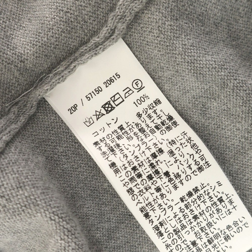 【中古】グランサッソ GRAN SASSO ハイゲージ コットン クルーネック 半袖 プルオーバーニット グレー【 46 】【 状態ランクB 】【 メンズ 】