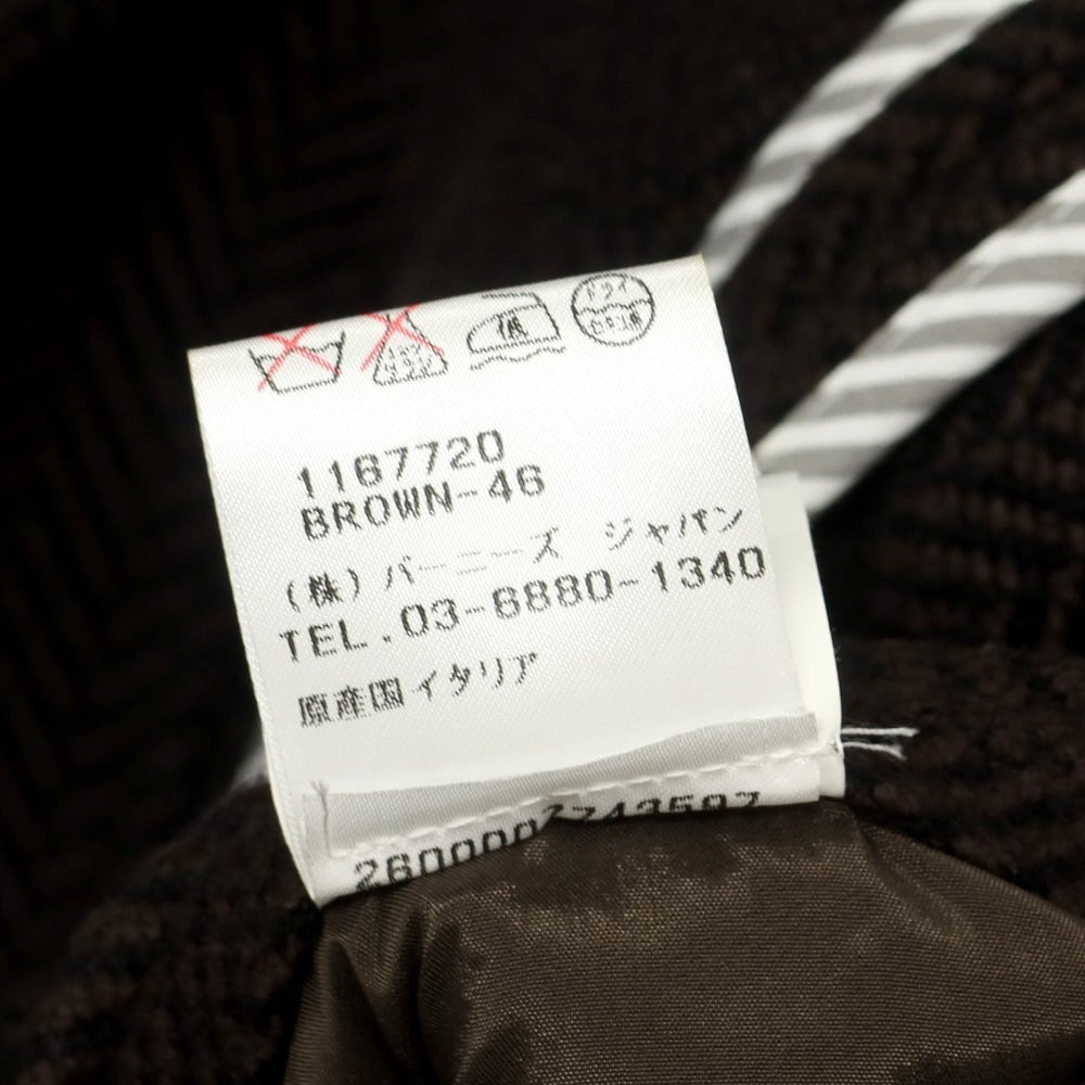 【中古】イレブンティ eleventy コットンウールリネン ヘリンボーン織り チェスターフィールドコート ダークブラウン【 46 】【 状態ランクB 】【 メンズ 】