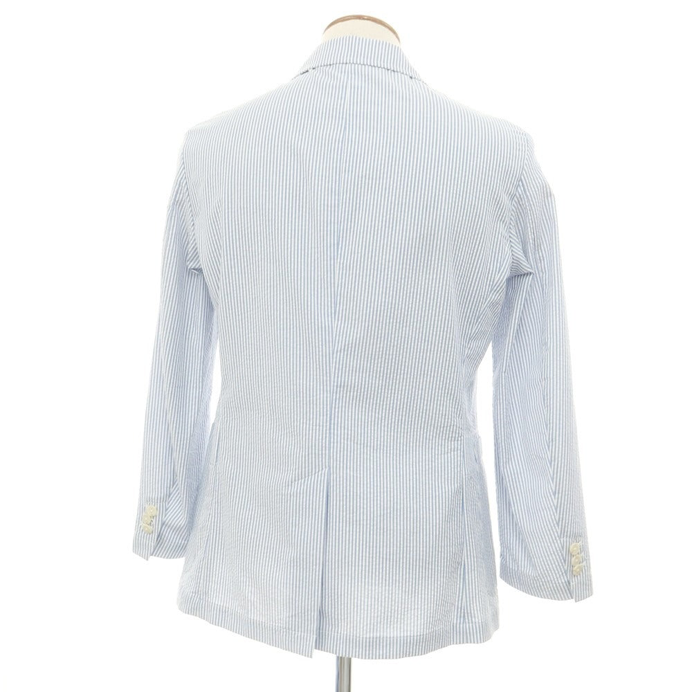 【中古】ポロ ラルフローレン Polo Ralph Lauren シアサッカーコットン ストライプ ジャケット ライトブルーxホワイト【 M 】【 状態ランクB 】【 メンズ 】