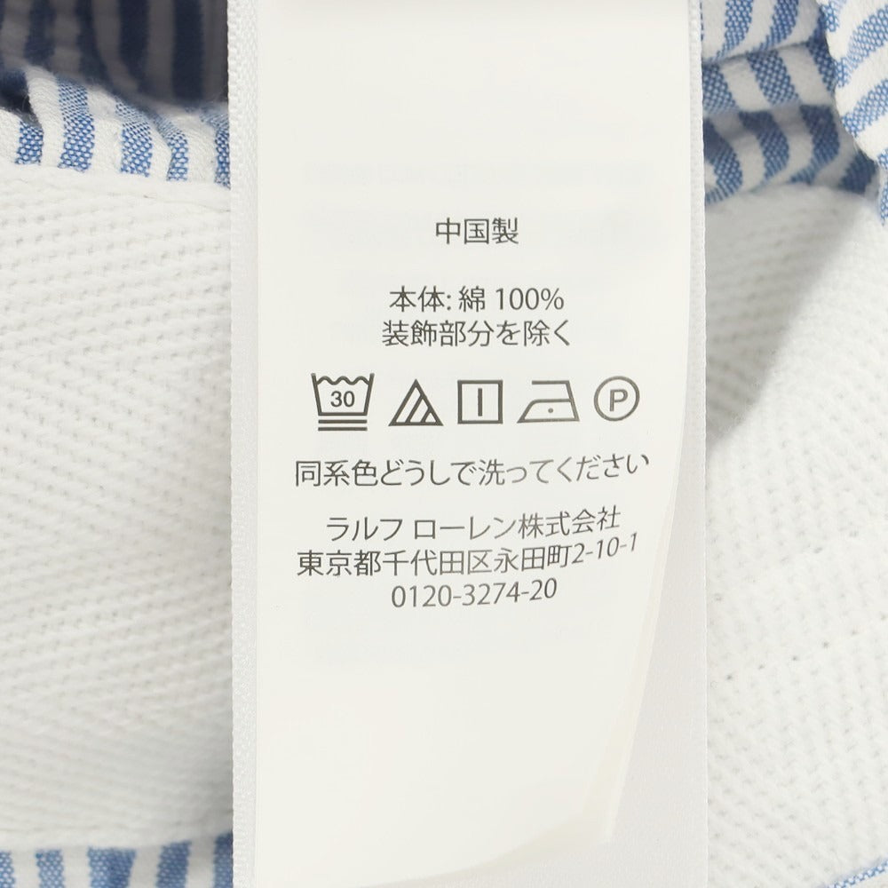 【中古】ポロ ラルフローレン Polo Ralph Lauren シアサッカーコットン ストライプ ジャケット ライトブルーxホワイト【 M 】【 状態ランクB 】【 メンズ 】