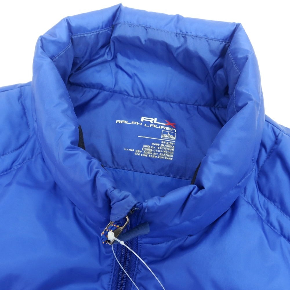 【中古】アールエルエックス ラルフローレン RLX RALPH LAUREN ナイロン ダウンベスト ブルー【 L 】【 状態ランクB 】【 メンズ 】