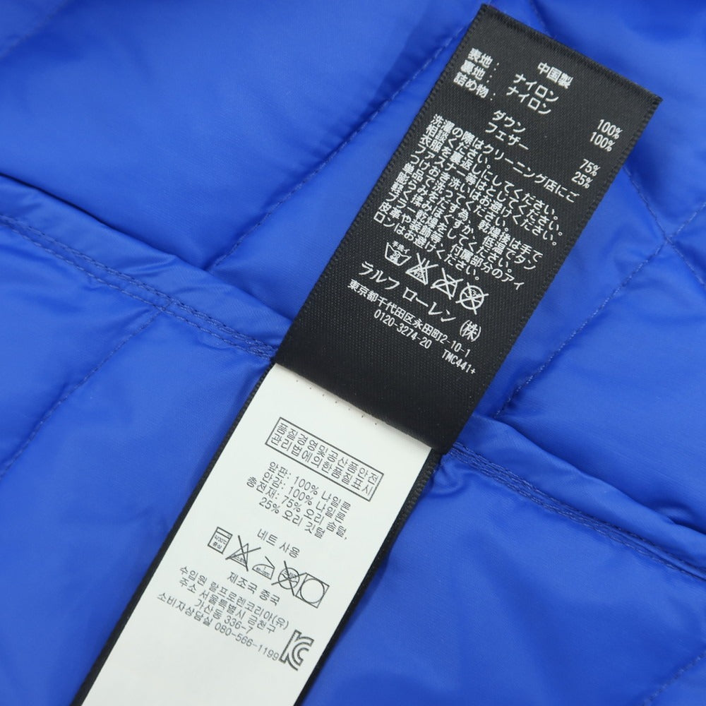 【中古】アールエルエックス ラルフローレン RLX RALPH LAUREN ナイロン ダウンベスト ブルー【 L 】【 状態ランクB 】【 メンズ 】