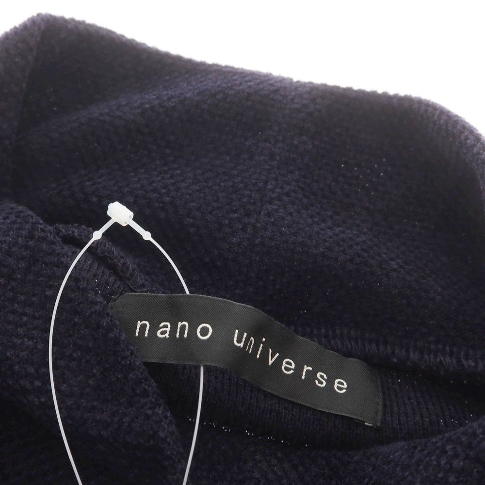 【中古】ナノユニバース nano universe ポリエステル モールライク ハイネック 長袖プルオーバー ネイビー【 L 】【 状態ランクB 】【 メンズ 】