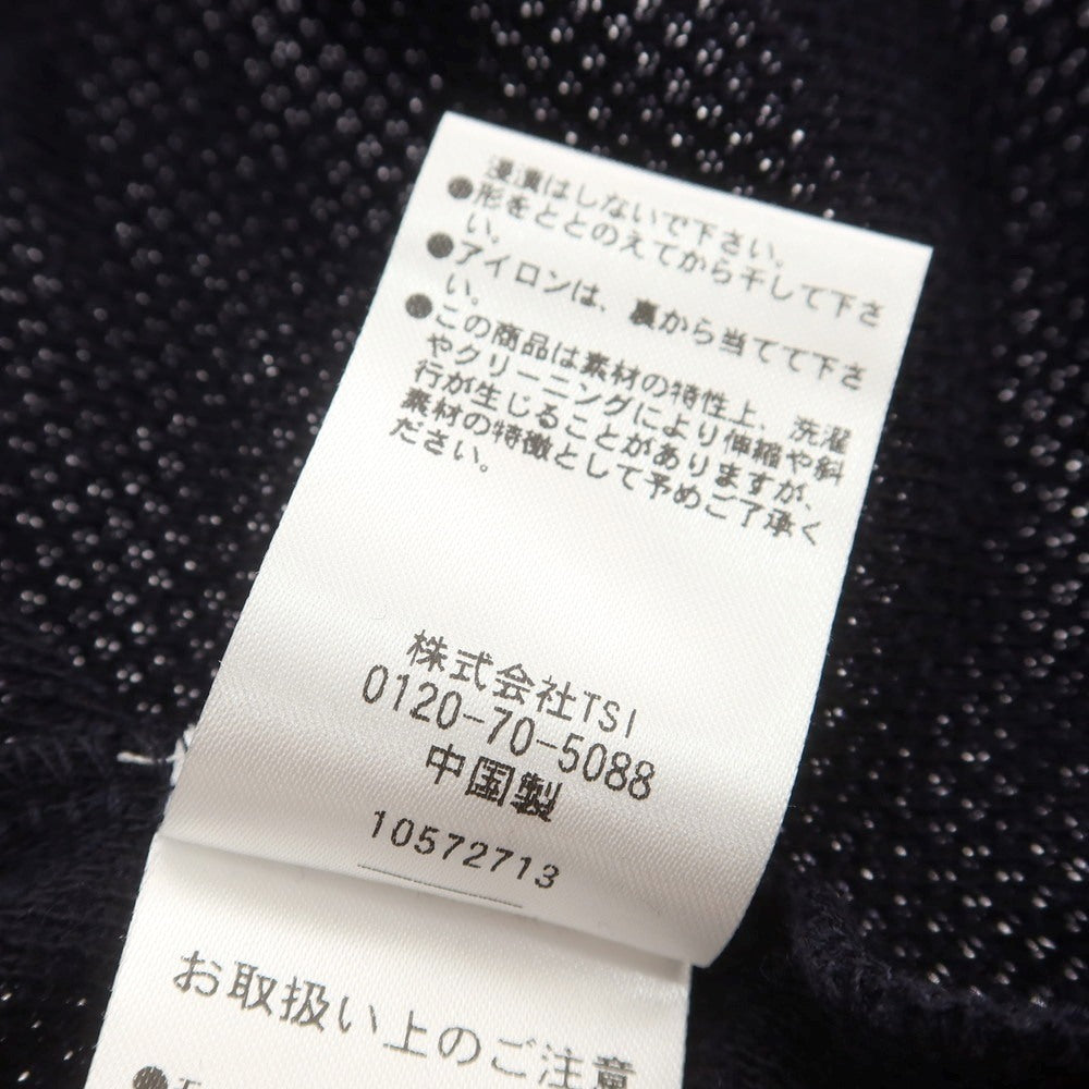 【中古】ナノユニバース nano universe ポリエステル モールライク ハイネック 長袖プルオーバー ネイビー【 L 】【 状態ランクB 】【 メンズ 】