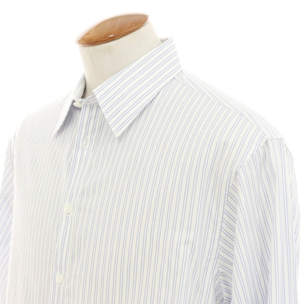 【中古】ヴァレンティノ VALENTINO コットン ストライプ レギュラーカラー カジュアルシャツ ホワイトxブルー【 39 】【 状態ランクA 】【 メンズ 】