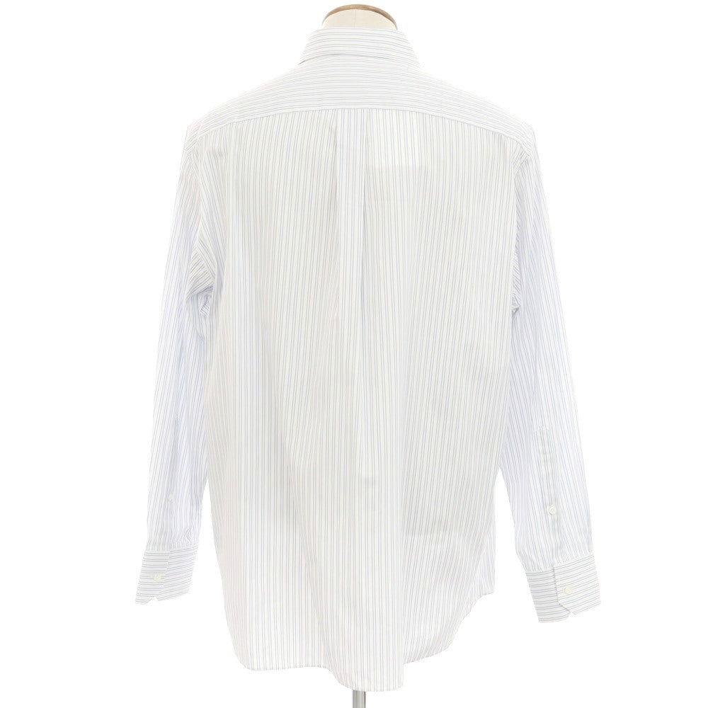 【中古】ヴァレンティノ VALENTINO コットン ストライプ レギュラーカラー カジュアルシャツ ホワイトxブルー【 39 】【 状態ランクA 】【 メンズ 】