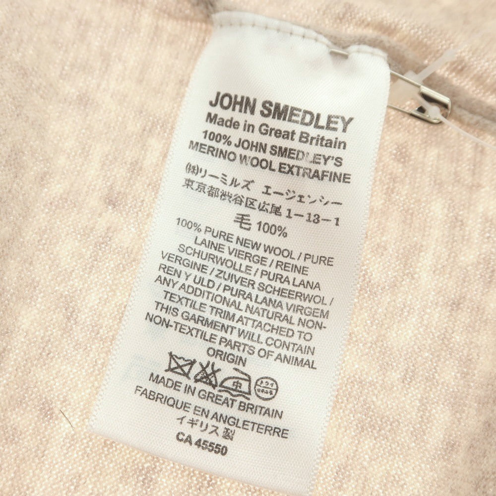 【中古】ジョンスメドレー JOHN SMEDLEY ハイゲージ ウール タートルネック プルオーバーニット メランジベージュ【 M 】【 状態ランクC 】【 メンズ 】