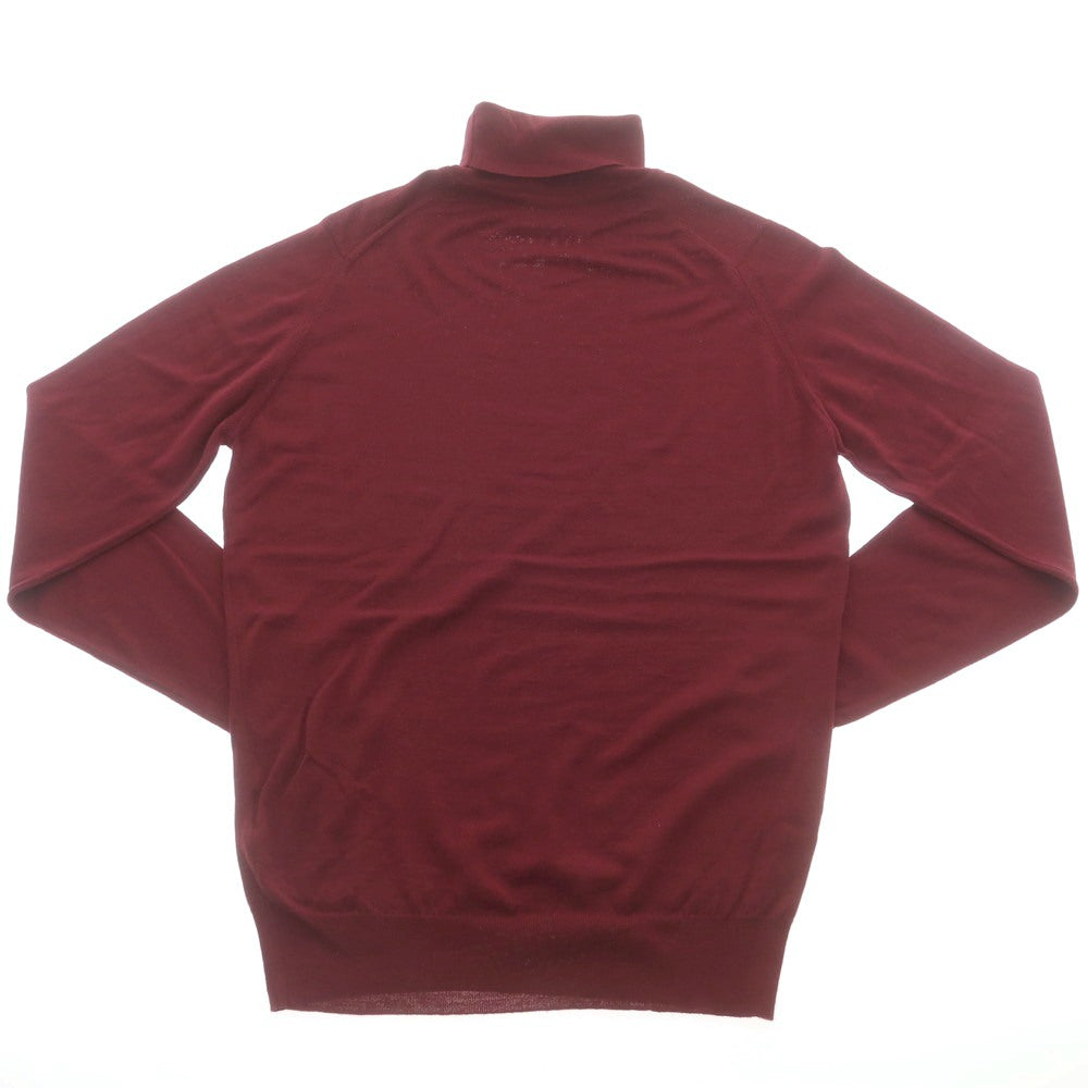 【中古】ジョンスメドレー JOHN SMEDLEY ハイゲージ ウール タートルネック プルオーバーニット ボルドー【 M 】【 状態ランクB 】【 メンズ 】