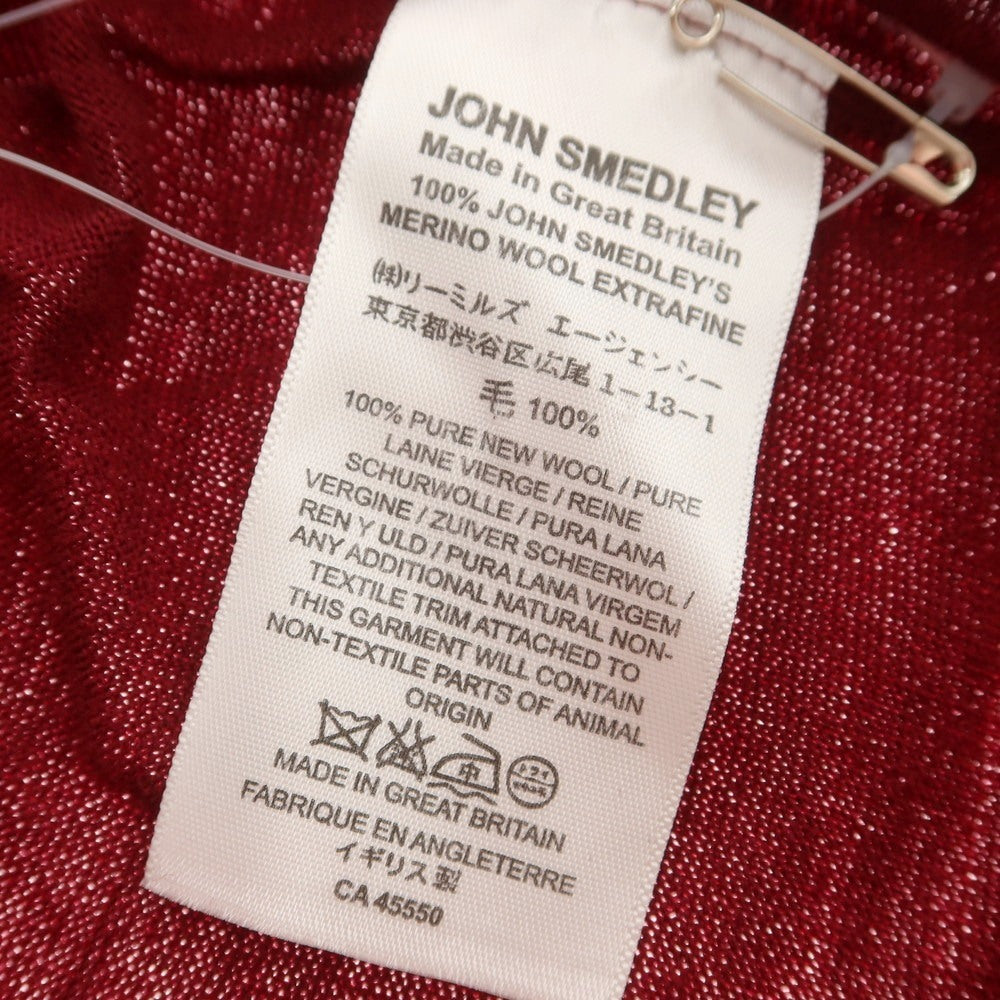 【中古】ジョンスメドレー JOHN SMEDLEY ハイゲージ ウール タートルネック プルオーバーニット ボルドー【 M 】【 状態ランクB 】【 メンズ 】