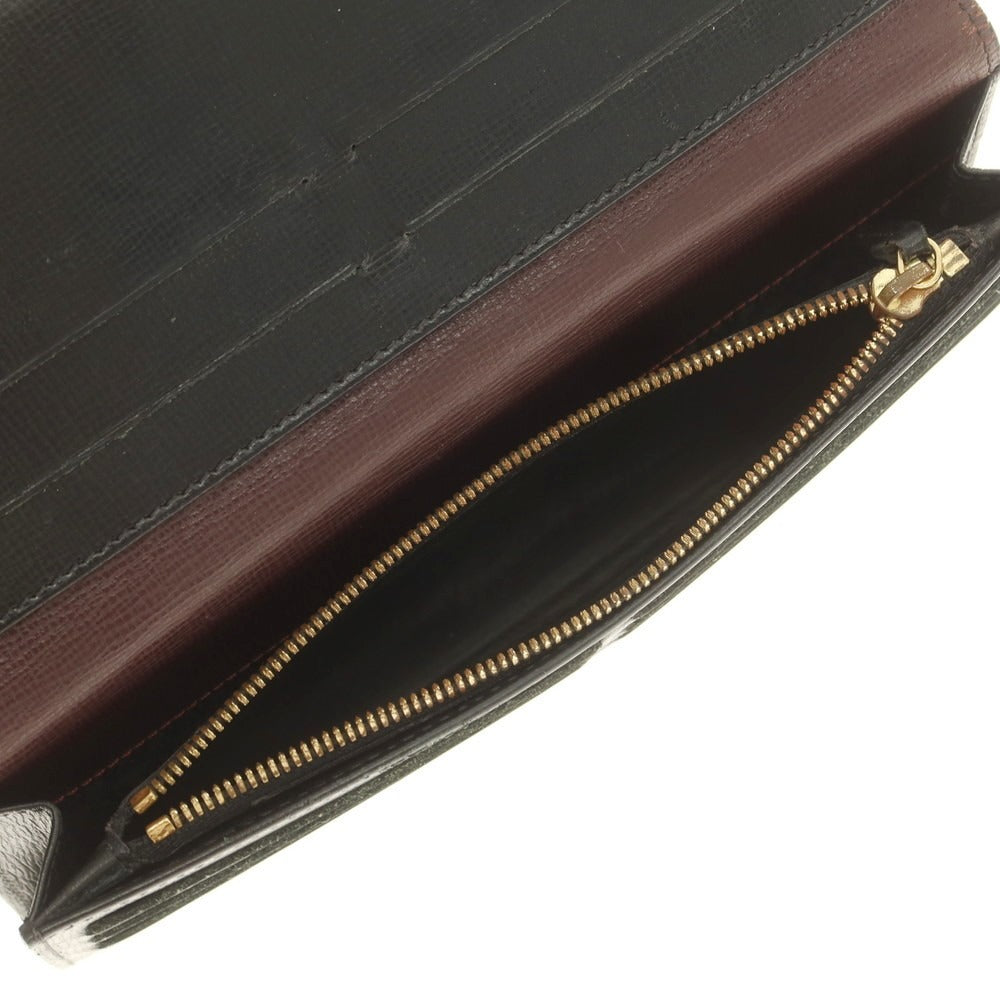 【中古】ダンヒル Dunhill レザー 長財布 ブラック【 状態ランクC 】【 メンズ 】