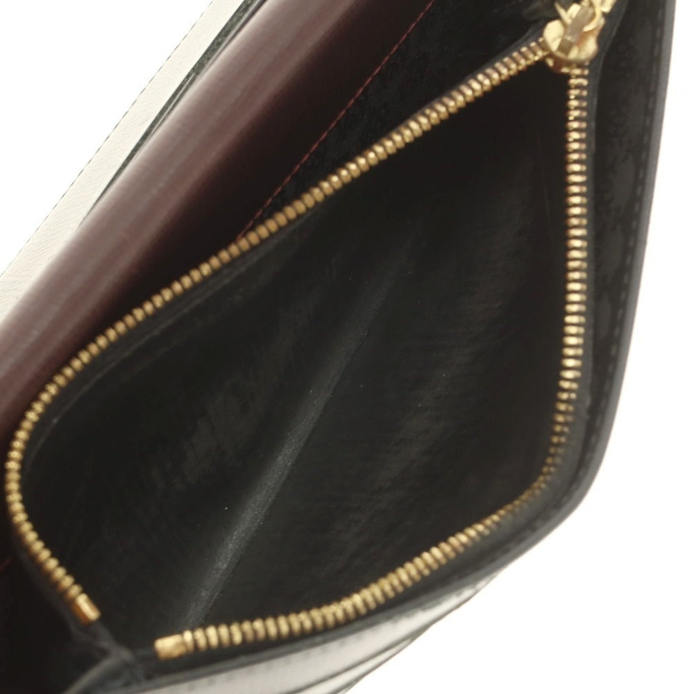 【中古】ダンヒル Dunhill レザー 長財布 ブラック【 状態ランクC 】【 メンズ 】