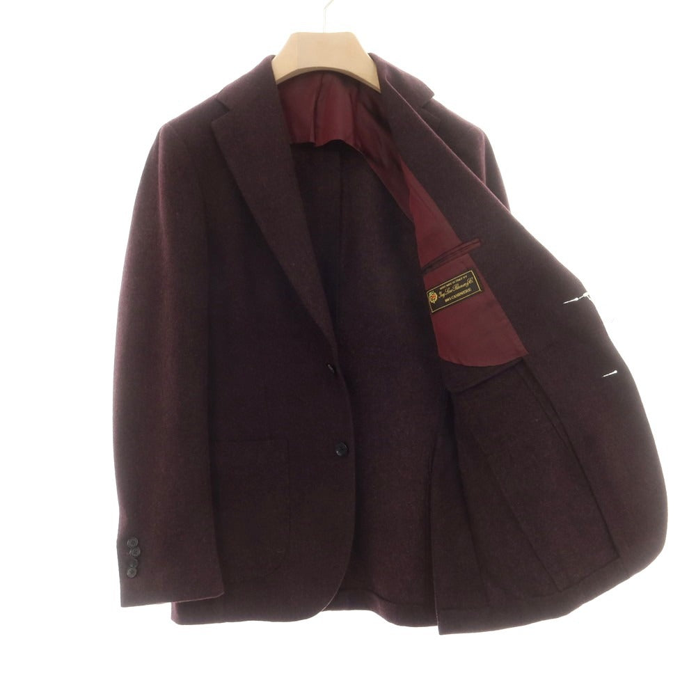 【中古】ブリッラ ペル イル グスト Brilla per il gusto カシミヤ テーラードジャケット ボルドー【 46 】【 状態ランクA 】【 メンズ 】