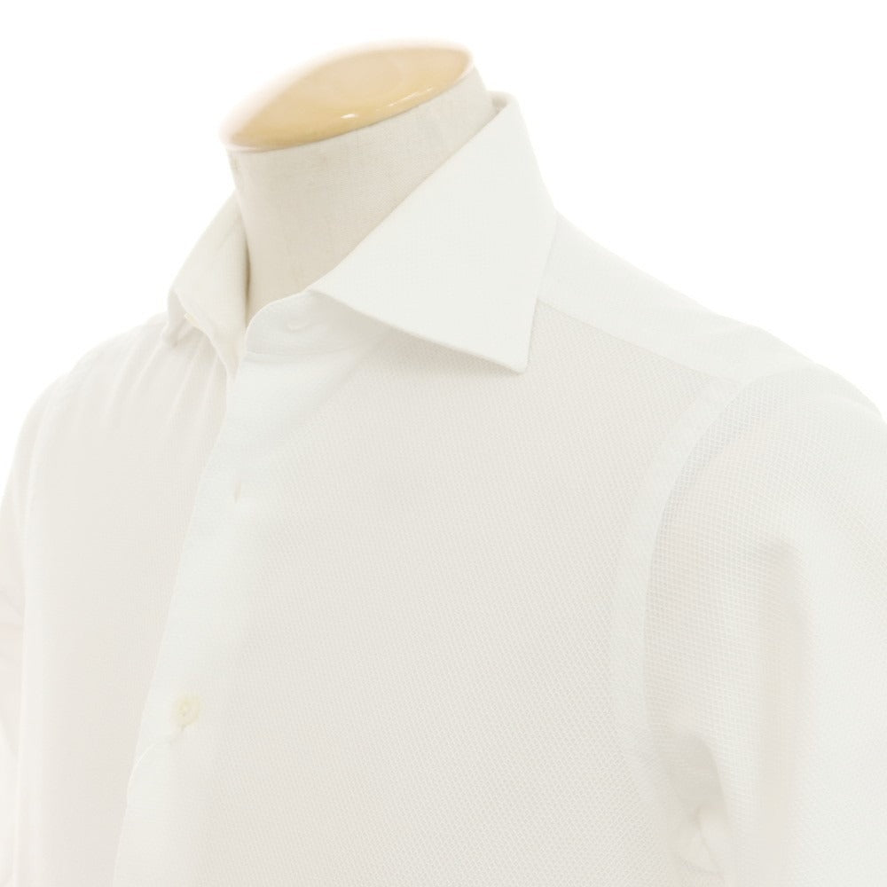 【中古】ビームスエフ BEAMS F コットン ワイドカラー ドレスシャツ ホワイト【 38 】【 状態ランクB 】【 メンズ 】